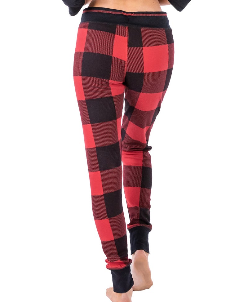 Lazy One Red Plaid LazyOne Women's Leggings and Tees, Pajama Separates, Cozy Loungewear for Women (SMALL) - Image 2